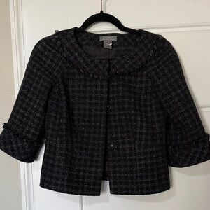 Ann Taylor Factory Charcoal Tweed Blazer